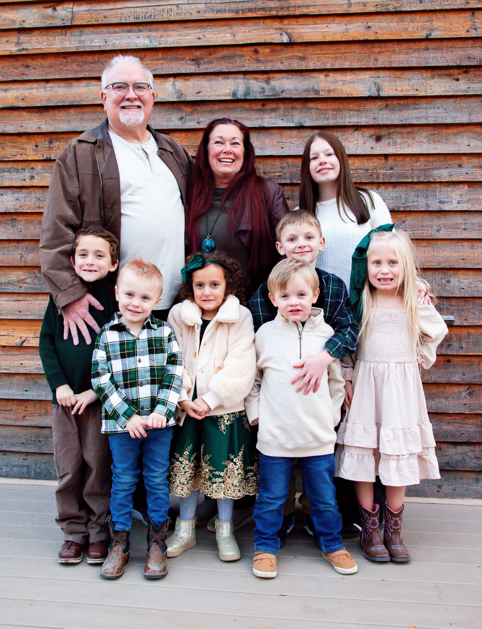 Jack and Lisa Ryser with their grandchildren